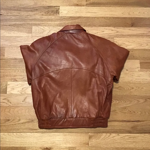 ❗️VINTAGE LEATHER SUPER SOFT BOMBER - Picture 10 of 15